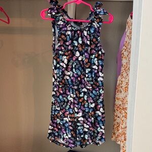 Butterfly Print Kids Casual Dress